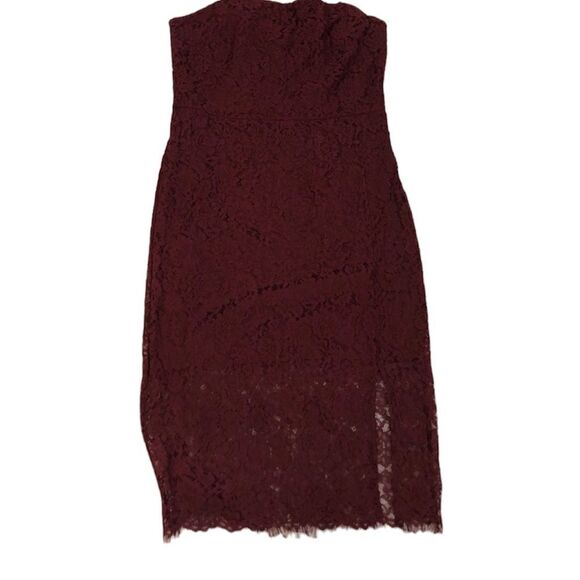✨ Express burgundy red Front Slit Lace Sheath Dress✨ - Picture 5 of 8